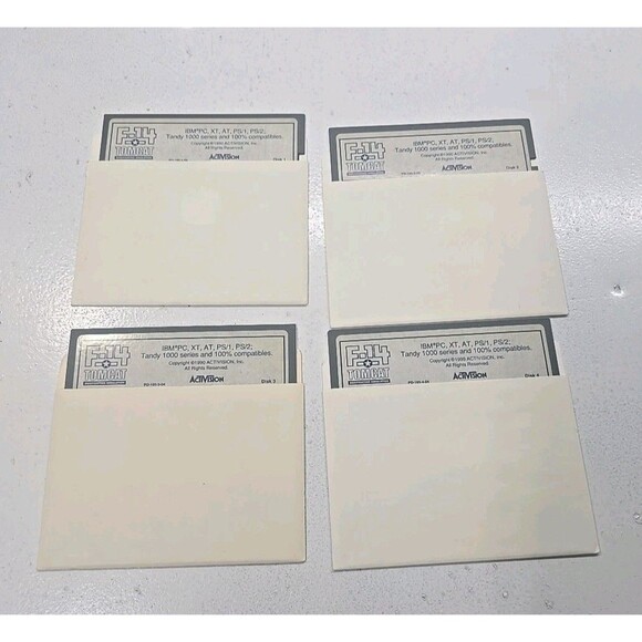 F-14 Tomcat IBM FLIGHT SIMULATION PC Disk Software 1990 Activision Untested F14 - Picture 1 of 10